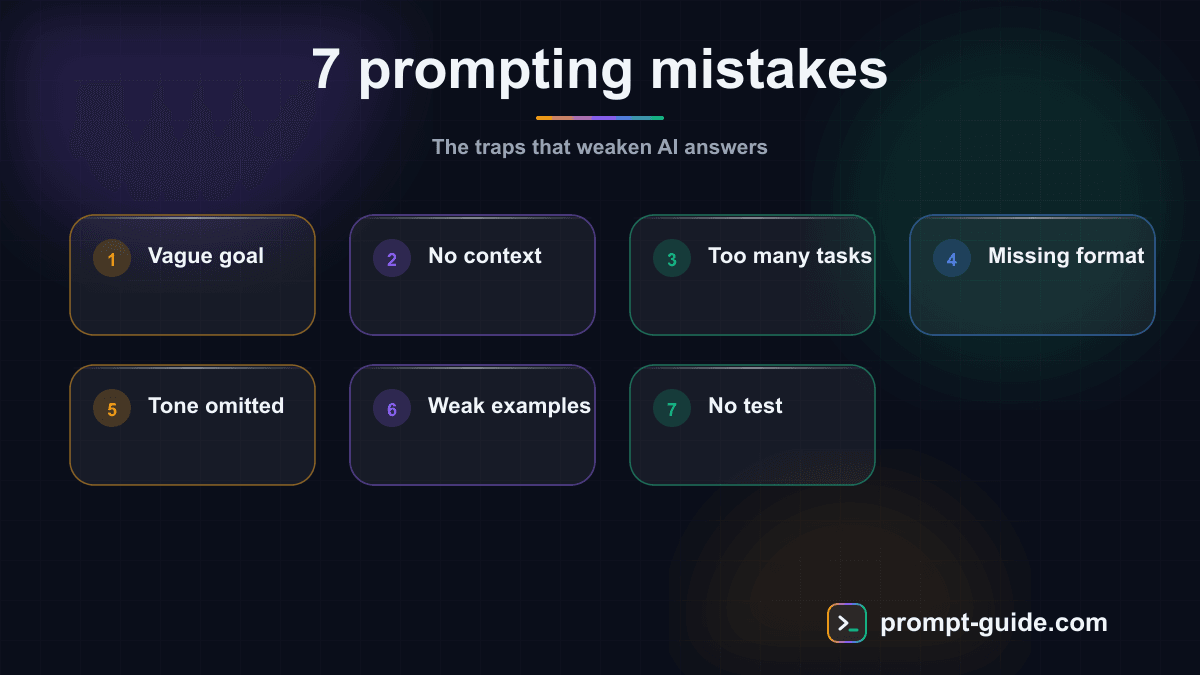 Infographic — The 15 Most Common Prompting Mistakes